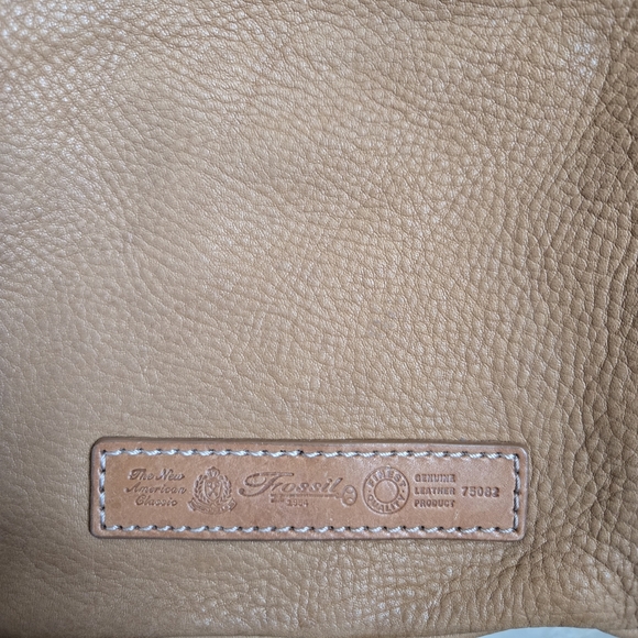 Vintage Fossil Brown Leather Shoulder Bag - Picture 2 of 7